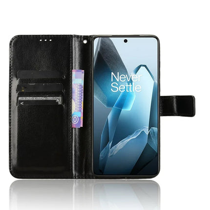 For OnePlus 13 Case Crazy Horse Texture PU Leather Phone Wallet Cover