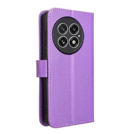 For OnePlus 13 Case PU Leather Diamond Texture Wallet Phone Cover