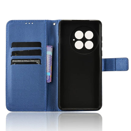 For OnePlus 13 Case PU Leather Diamond Texture Wallet Phone Cover