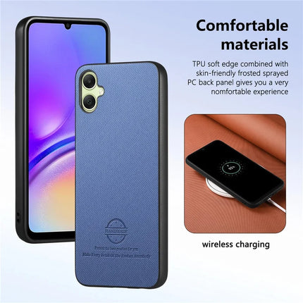 For Samsung Galaxy A05 4G Case Cloth Texture Leather+PC+TPU Anti-Drop Phone Cover