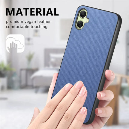 For Samsung Galaxy A05 4G Case Cloth Texture Leather+PC+TPU Anti-Drop Phone Cover