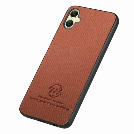 For Samsung Galaxy A05 4G Case Cloth Texture Leather+PC+TPU Anti-Drop Phone Cover