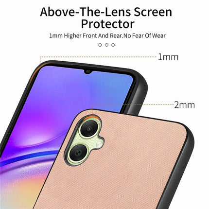 For Samsung Galaxy A05 4G Case Cloth Texture Leather+PC+TPU Anti-Drop Phone Cover