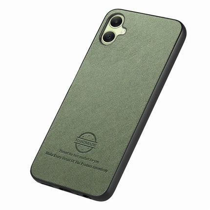 For Samsung Galaxy A05 4G Case Cloth Texture Leather+PC+TPU Anti-Drop Phone Cover