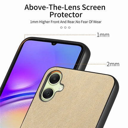 For Samsung Galaxy A05 4G Case Cloth Texture Leather+PC+TPU Anti-Drop Phone Cover