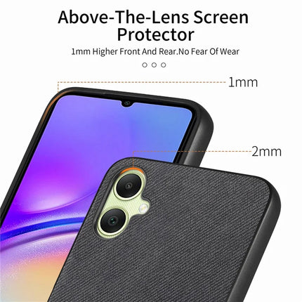 For Samsung Galaxy A05 4G Case Cloth Texture Leather+PC+TPU Anti-Drop Phone Cover