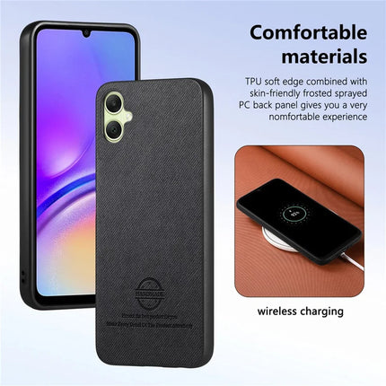 For Samsung Galaxy A05 4G Case Cloth Texture Leather+PC+TPU Anti-Drop Phone Cover