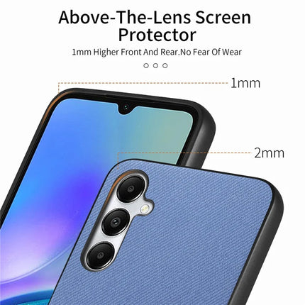 For Samsung Galaxy A05s 4G Case Cloth Texture Leather+PC+TPU Anti-Drop Phone Cover