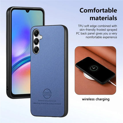 For Samsung Galaxy A05s 4G Case Cloth Texture Leather+PC+TPU Anti-Drop Phone Cover
