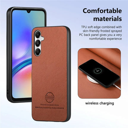 For Samsung Galaxy A05s 4G Case Cloth Texture Leather+PC+TPU Anti-Drop Phone Cover