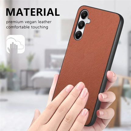 For Samsung Galaxy A05s 4G Case Cloth Texture Leather+PC+TPU Anti-Drop Phone Cover