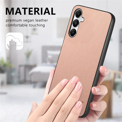 For Samsung Galaxy A05s 4G Case Cloth Texture Leather+PC+TPU Anti-Drop Phone Cover
