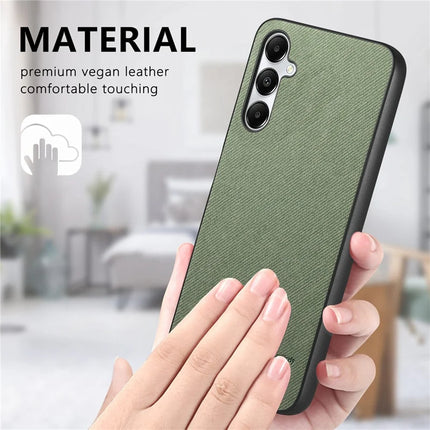 For Samsung Galaxy A05s 4G Case Cloth Texture Leather+PC+TPU Anti-Drop Phone Cover