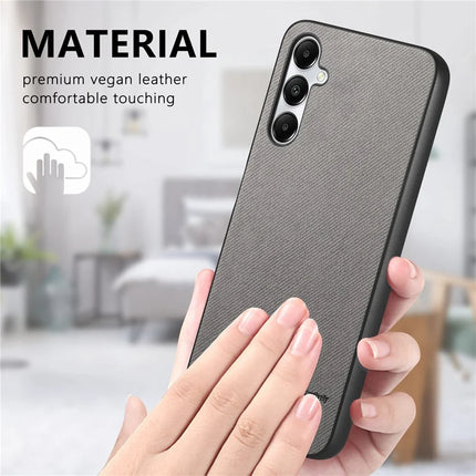 For Samsung Galaxy A05s 4G Case Cloth Texture Leather+PC+TPU Anti-Drop Phone Cover