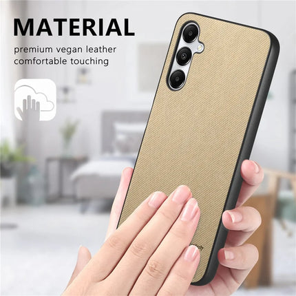 For Samsung Galaxy A05s 4G Case Cloth Texture Leather+PC+TPU Anti-Drop Phone Cover