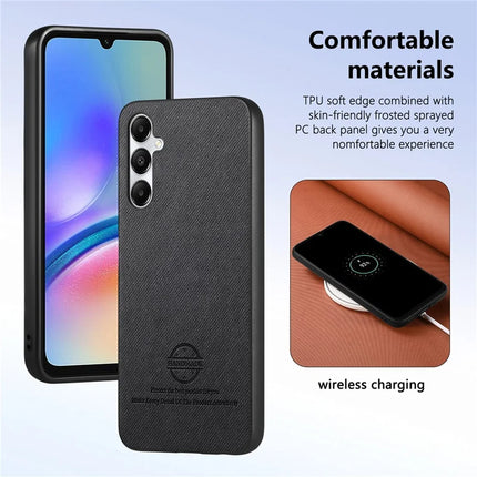 For Samsung Galaxy A05s 4G Case Cloth Texture Leather+PC+TPU Anti-Drop Phone Cover