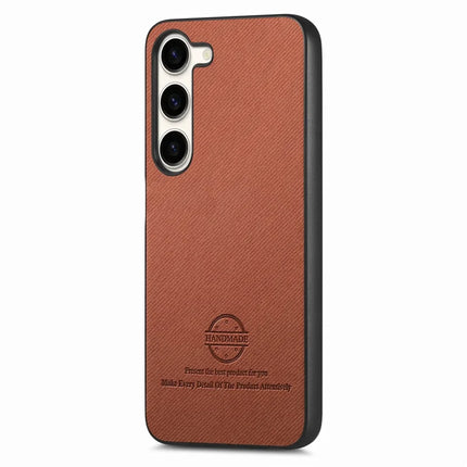 For Samsung Galaxy S23 Case Cloth Texture Leather+PC+TPU Anti-Drop Phone Cover
