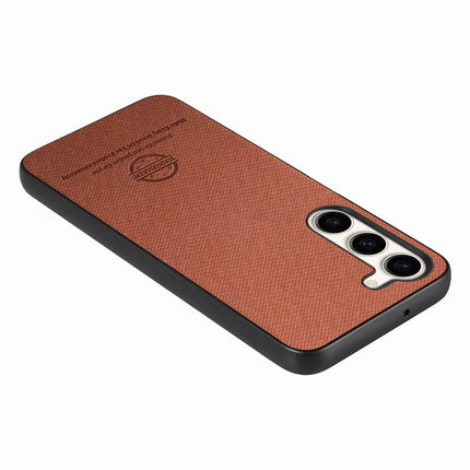 For Samsung Galaxy S23 Case Cloth Texture Leather+PC+TPU Anti-Drop Phone Cover