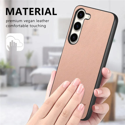 For Samsung Galaxy S23 Case Cloth Texture Leather+PC+TPU Anti-Drop Phone Cover