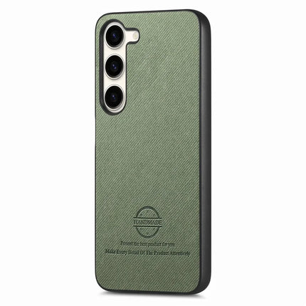 For Samsung Galaxy S23 Case Cloth Texture Leather+PC+TPU Anti-Drop Phone Cover