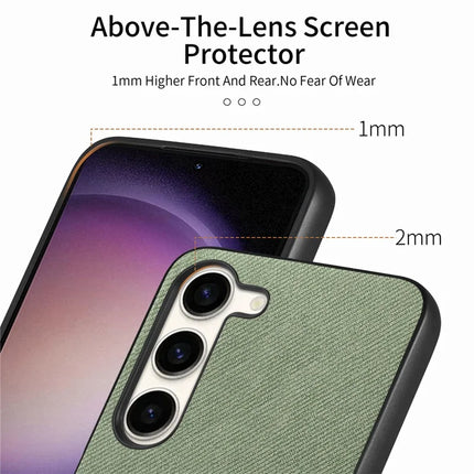 For Samsung Galaxy S23 Case Cloth Texture Leather+PC+TPU Anti-Drop Phone Cover