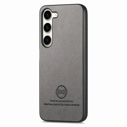 For Samsung Galaxy S23 Case Cloth Texture Leather+PC+TPU Anti-Drop Phone Cover