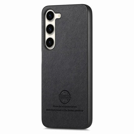 For Samsung Galaxy S23 Case Cloth Texture Leather+PC+TPU Anti-Drop Phone Cover