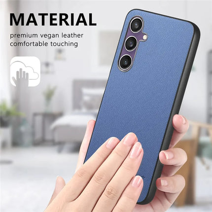For Samsung Galaxy S23 FE Case Cloth Texture Leather+PC+TPU Anti-Drop Phone Cover