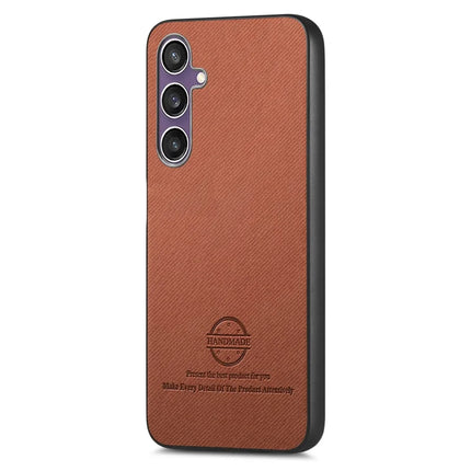 For Samsung Galaxy S23 FE Case Cloth Texture Leather+PC+TPU Anti-Drop Phone Cover