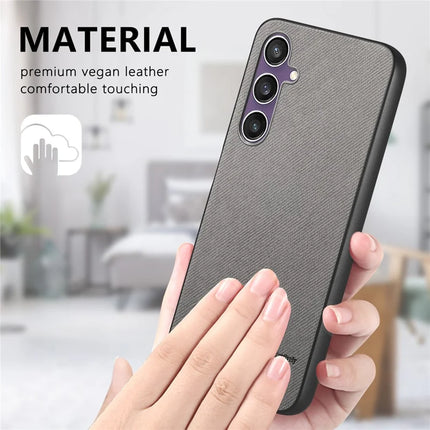 For Samsung Galaxy S23 FE Case Cloth Texture Leather+PC+TPU Anti-Drop Phone Cover