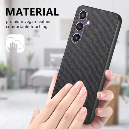 For Samsung Galaxy S23 FE Case Cloth Texture Leather+PC+TPU Anti-Drop Phone Cover