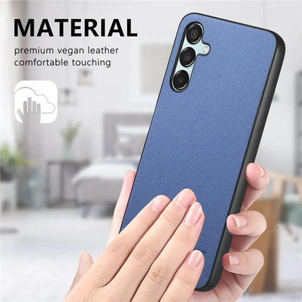 For Samsung Galaxy A55 5G Case Cloth Texture Leather+PC+TPU Anti-Drop Phone Cover