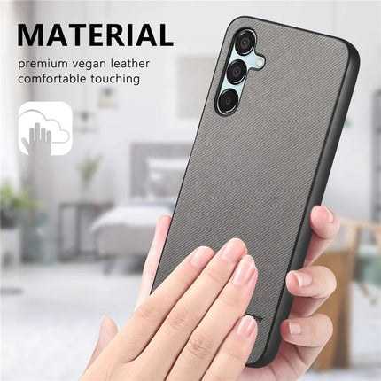 For Samsung Galaxy A55 5G Case Cloth Texture Leather+PC+TPU Anti-Drop Phone Cover