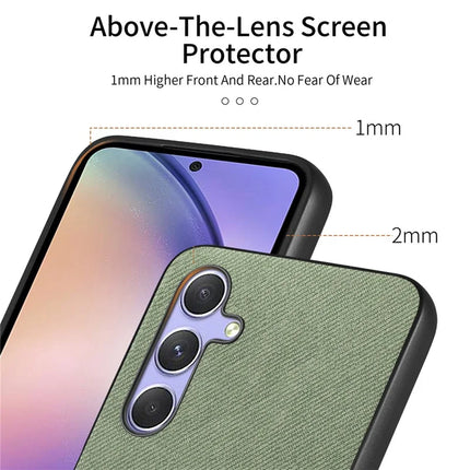 For Samsung Galaxy A54 5G Case Cloth Texture Leather+PC+TPU Anti-Drop Phone Cover