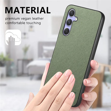 For Samsung Galaxy A54 5G Case Cloth Texture Leather+PC+TPU Anti-Drop Phone Cover
