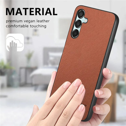 For Samsung Galaxy A15 4G / 5G Case Cloth Texture Leather+PC+TPU Anti-Drop Phone Cover