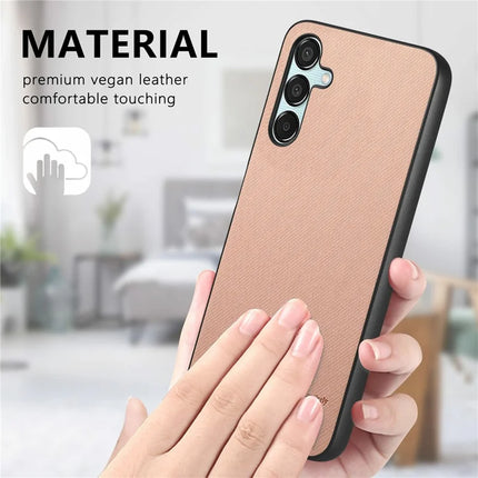 For Samsung Galaxy A15 4G / 5G Case Cloth Texture Leather+PC+TPU Anti-Drop Phone Cover