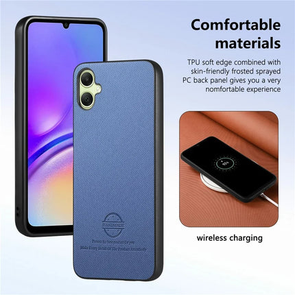For Samsung Galaxy A06 Case Cloth Texture Leather+PC+TPU Anti-Drop Phone Cover