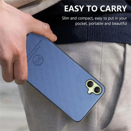 For Samsung Galaxy A06 Case Cloth Texture Leather+PC+TPU Anti-Drop Phone Cover