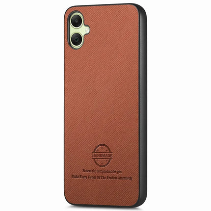 For Samsung Galaxy A06 Case Cloth Texture Leather+PC+TPU Anti-Drop Phone Cover