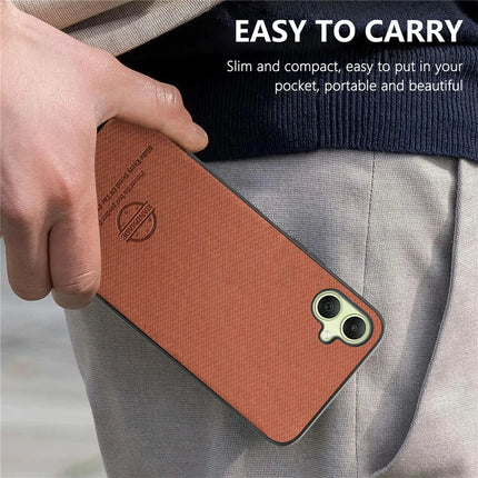 For Samsung Galaxy A06 Case Cloth Texture Leather+PC+TPU Anti-Drop Phone Cover