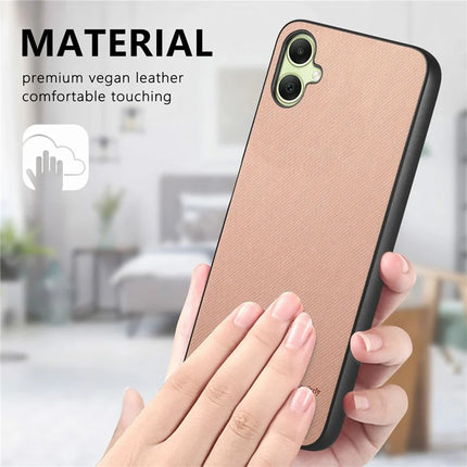For Samsung Galaxy A06 Case Cloth Texture Leather+PC+TPU Anti-Drop Phone Cover