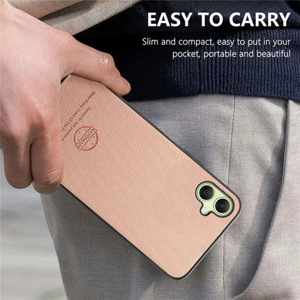 For Samsung Galaxy A06 Case Cloth Texture Leather+PC+TPU Anti-Drop Phone Cover