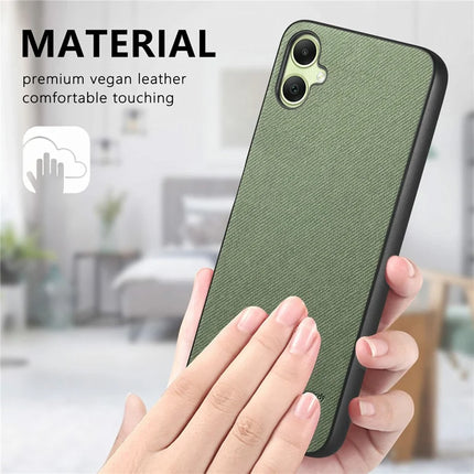 For Samsung Galaxy A06 Case Cloth Texture Leather+PC+TPU Anti-Drop Phone Cover