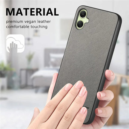 For Samsung Galaxy A06 Case Cloth Texture Leather+PC+TPU Anti-Drop Phone Cover