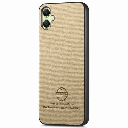 For Samsung Galaxy A06 Case Cloth Texture Leather+PC+TPU Anti-Drop Phone Cover