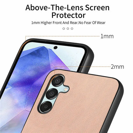 For Samsung Galaxy A16 4G / 5G Case Cloth Texture Leather+PC+TPU Anti-Drop Phone Cover