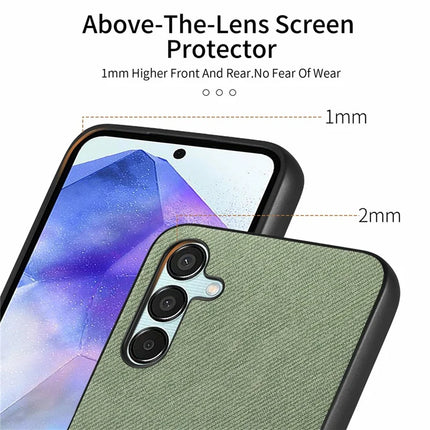 For Samsung Galaxy A16 4G / 5G Case Cloth Texture Leather+PC+TPU Anti-Drop Phone Cover