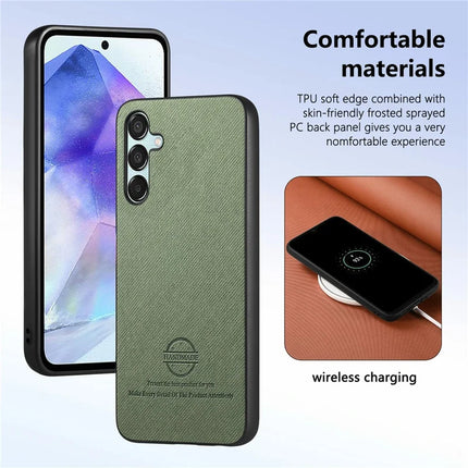 For Samsung Galaxy A16 4G / 5G Case Cloth Texture Leather+PC+TPU Anti-Drop Phone Cover