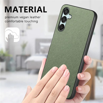 For Samsung Galaxy A16 4G / 5G Case Cloth Texture Leather+PC+TPU Anti-Drop Phone Cover